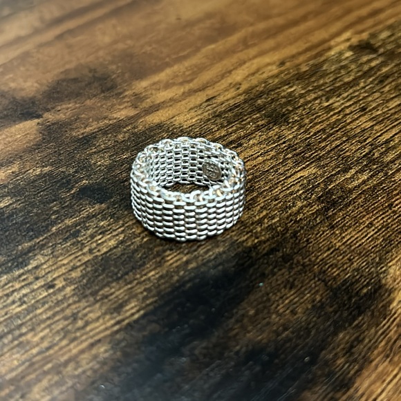 Tiffany & Co Sterling Silver Somerset Mesh Weave Ring - Picture 4 of 4